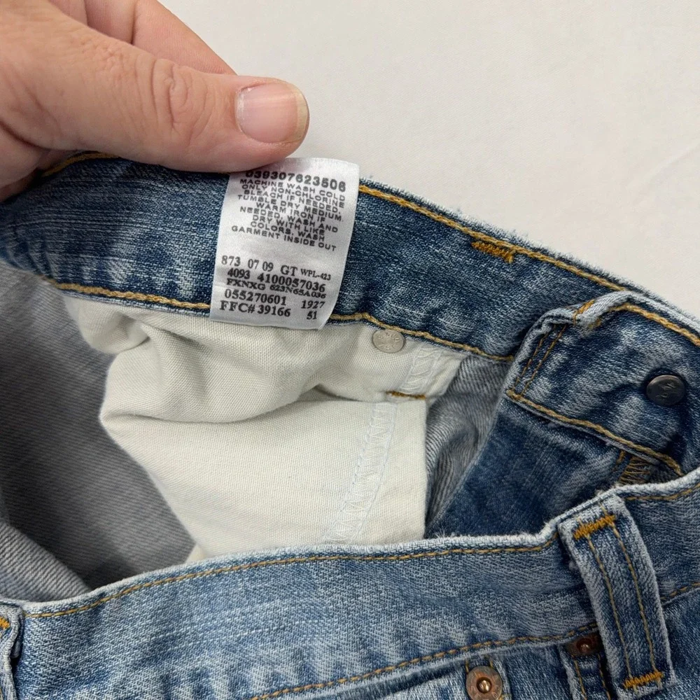Levi's Jeans 527 Low Boot Cut Light Wash Denim Blue Mens W32 L34